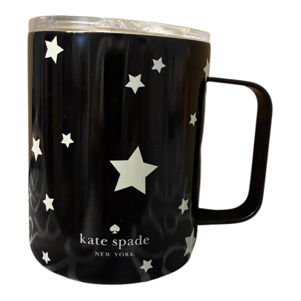Kate Spade Festival Star Mug – 12oz Stainless Steel Tumbler with Handle NWOT